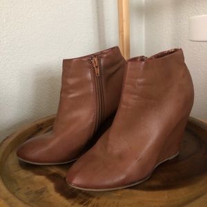 Brown ankle booties